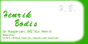 henrik bodis business card